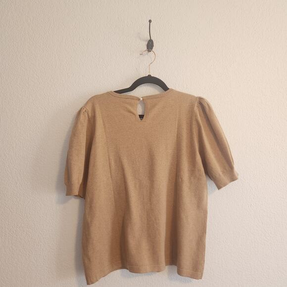 Vince Camuto Women's Size Small Tan Short‎ Sleeve Sweater NWT - Picture 4 of 5